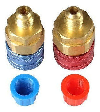 CarBole R134a Auto Quick Coupler Copper Connector Adapters 3