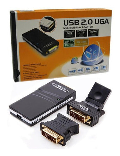 Conversor Usb 2.0 A Dvi Vga Y Hdmi Placa De Video Android 3