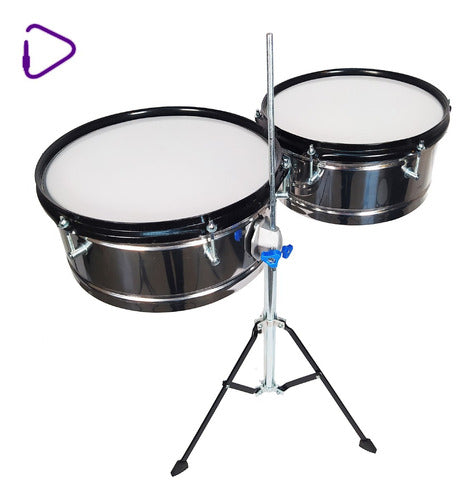 PLUG Timbaleta Chata 13 Y 14 Cromada Pie Soporte Para 1 Accesorio 3