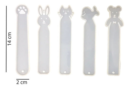 Set X5 Molde Silicona Señalador Animal Separador Resinaepoxi 1