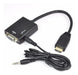 Compu Paso del Rey® HDMI to VGA Adapter Cable + Audio 0