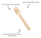 Biodegradable Wooden Disposable Forks - Pack of 100 2