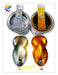TINTACRIL Candy Two-Coat Paint Kit Gold 1L + Aluminum Base Two-Coat Paint 1L 4