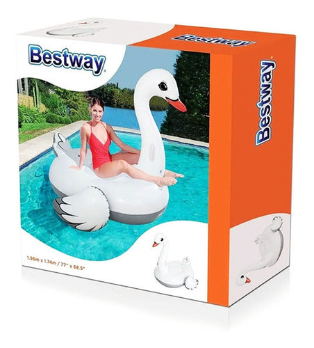 Giant Premium Quality Inflatable Swan White Gray 1