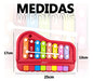 Pianinho Infantil Xilofone Teclado Musical 2 Em 1 Vermelho 5