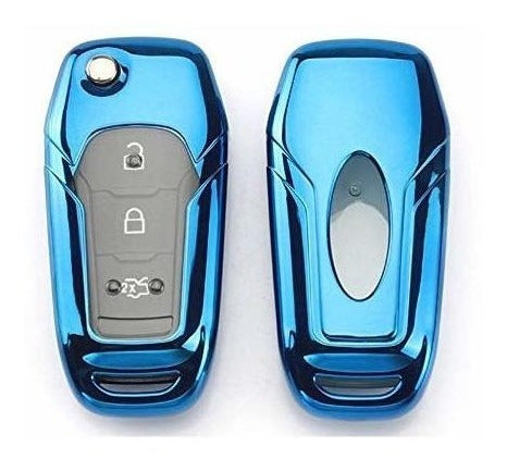 Funda De Control Autos Ford 2015-2019mod Varios Tpu, Azul 3