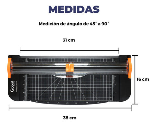 Cizalla Portátil A4 310mm Corte Recto Regla Extensible 2