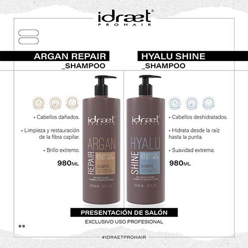 Idraet Pro Hair Hyalu Shine Shampoo 980 mL 1