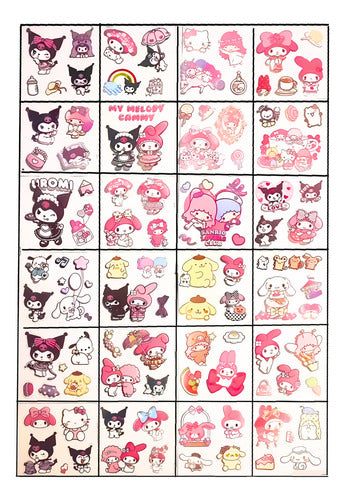 Stickers Adhesivos 96 Planchas Kuromi My Melody Cinnamorroll 3