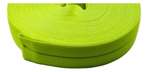 Genérica Elastico 25mm Partido Amarillo Flúo X 50mts 0