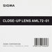 Sigma AML72-01 Close-Up Lens, Black 2