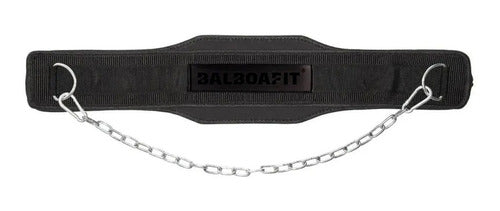 BalboaFit Deep Weightlifting Belt with Chain 0