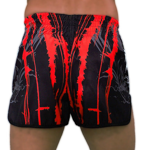 Bermuda Muay Thai Short Calção Tailandês Unissex Cão Bravo 4