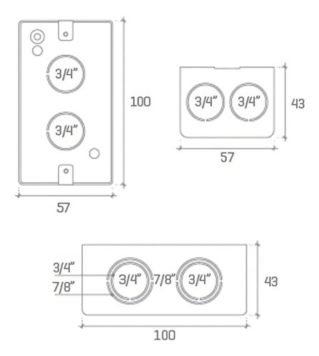 9DeJulio Rectangular Metal Light Switch Box 1