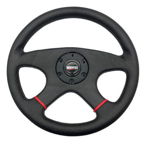 Warvol Universal Sport Steering Wheel Tuning 4 Spokes 35cm 350mm 0