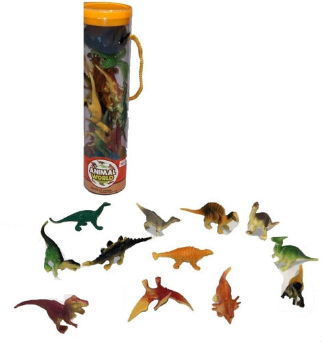 Set of 24 Rubber Animals - 2 Tubes, Dinos, Jungle or Farm 4