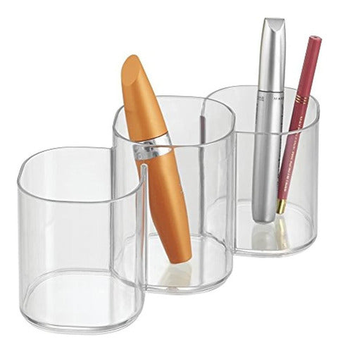 Interdesign Clarity Cosmetics Organizer Trio Cup Para Tocado 1