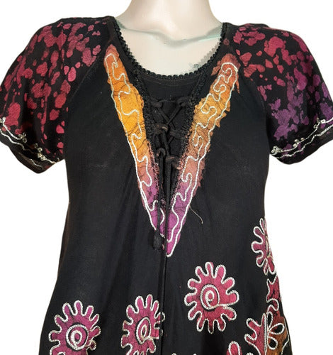 Anaandi Blusa Hindú Lisa Multicolor Con Detalles En Batik Divina! 1