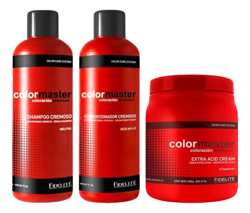 Fidelité Colormaster Crema Extra Acida + Shampoo Y Acond Cremoso X1kg 0