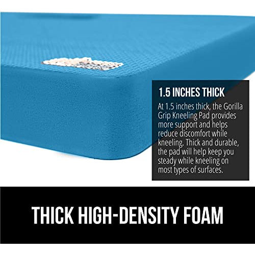 Gorilla Grip Extra Thick High-Density Kneeling Pad for Gardening, Yoga, and More - Blue 2