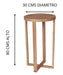 Solid Paraiso Wood Side Table for Carilux Armchair 1