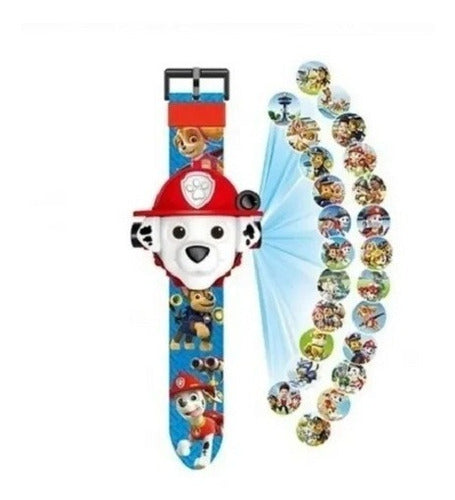 Reloj Paw Patrol (marshall ) Proyector Infantil 24 Imagenes 0