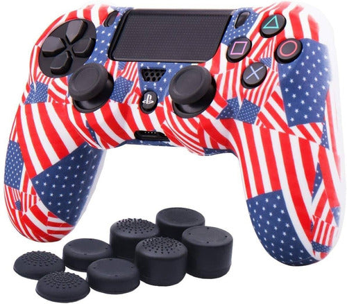 YoRHa Funda Joystick PS4 US Flag 0