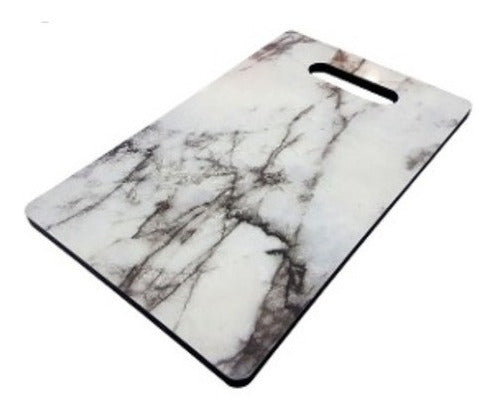Marble-Look Plastic Coated Serving Chopping Board 43x30 1