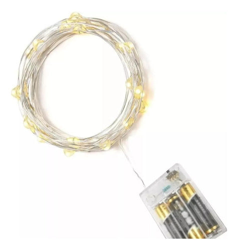 TOH High Quality Battery Operated 5M 50 LED Warm White Fairy Lights 4