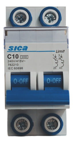 Sica Thermal Bipolar Circuit Breaker 10A / 15A / 20A / 25A / 32A 0