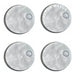 Acra Round Mirrors with LED Light and Defogger - Set of Four 1