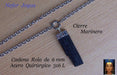 Black Tourmaline Necklace 7cm Pendant with Surgical Steel Rolo Chain 5