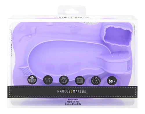 Marcus & Marcus Silicone Baby Plate With Divisions Sensory Stimulation 1