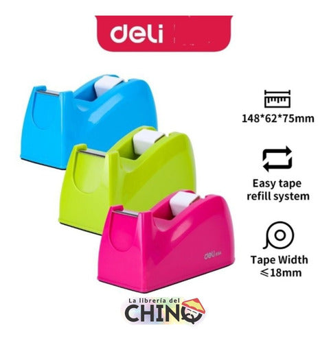 Deli Tape Dispenser Medium Celeste/Rosa E815AM 2