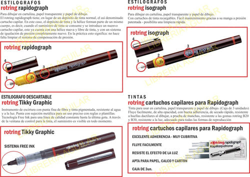 Rotring Goma Para Lapiz Tinta De Dibujo Tb 20 6