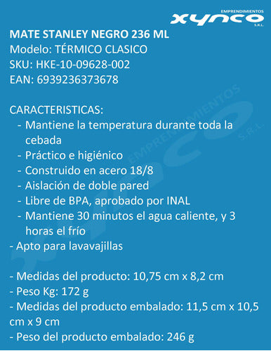 - Set Termo Clásico 950ml Mate 236ml Stanley Acero Inoxidabl 3