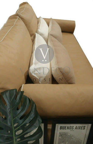 Almohadones Respaldo X2 Ecocuero 95x45x10 Para Cama Sillón 1