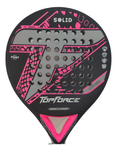 Top Force Paleta Padel Solid Elite Carbon Foam + Grip + Protector 0