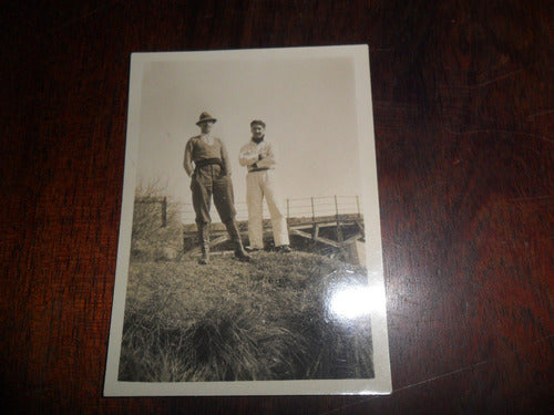 Antigua Foto Fotografia Caballero Trabajadores Uniforme 0