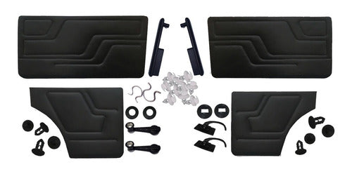 DAM-CROMOSOL-ALTERNATIVOS Complete Upholstered Panels Kit for Fiat 147 Clip Handles 0