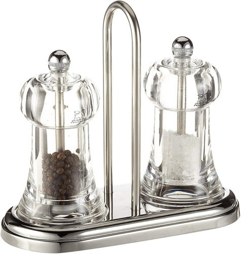 Peugeot Brasserie Acrylic Salt and Pepper Set with Base - 11 cm 0