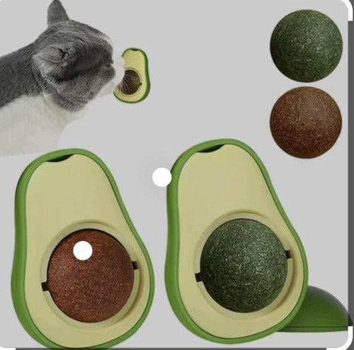 Premium Avocado Catnip Ball Holder Toy for Dehydrated Cat 2