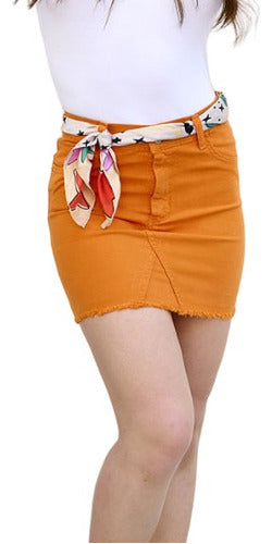 Cenitho Orange Fringed Stretch Skirt (Art. P22) 0