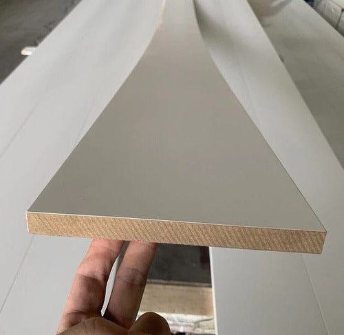 Wood MDF Baseboard 7 cm Height x Strip 2.75 Mt 5