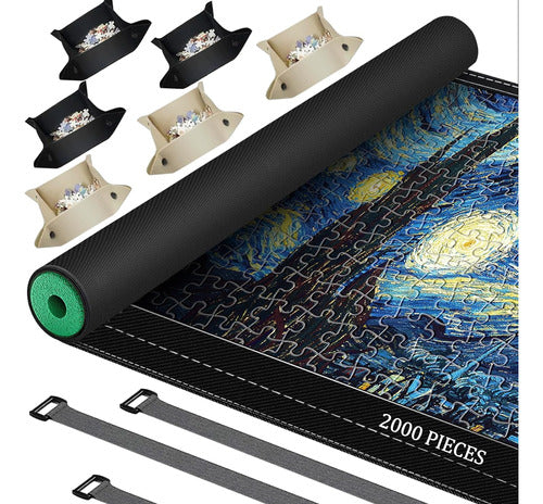 Pohxev Foldable Puzzle Mat For Adults, 113x76 Cm, 1000-2000 Pieces 0