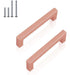 ZW Rose Gold Square Drawer Handles - 12 Pack 0