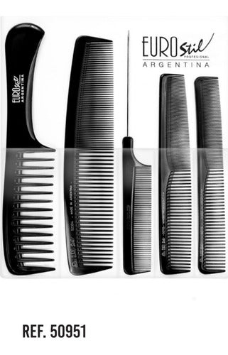 Professional Hair Styling Combs Pack by Eurostil 1