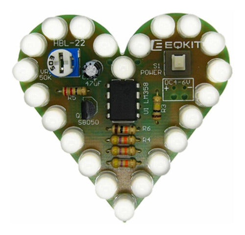 Modulo Led Decorativo Corazon Blanco Dc 4 A 6v 0