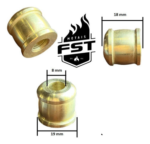 10 Botões Latão Concavo 19 Mm Para Fazer Chaira Faca Guarda 1