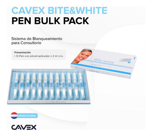 Blanqueamiento Dental Cavex Pen Bulk Pack X 12 Odontologia 1